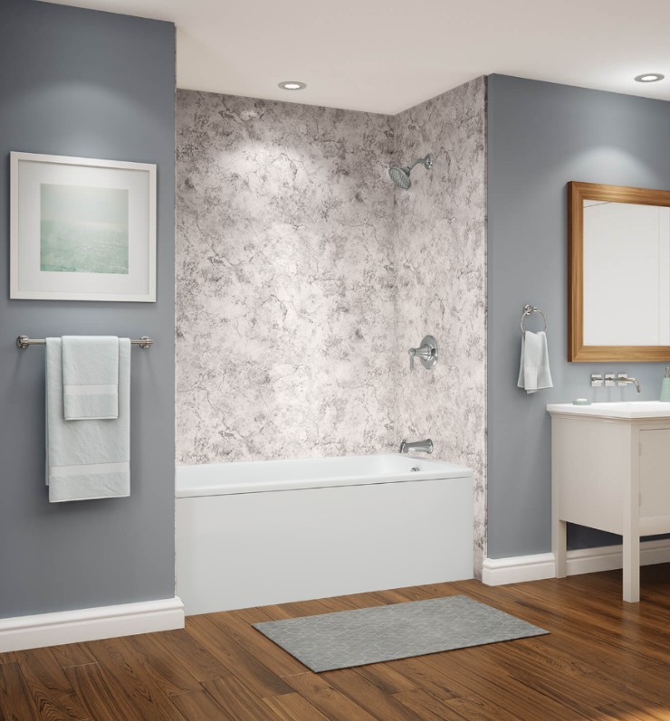 Limestone-look acrylic wall finish