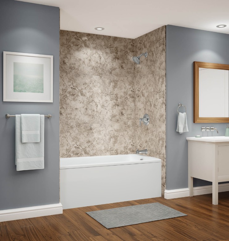 Ridgestone-look acrylic wall finish